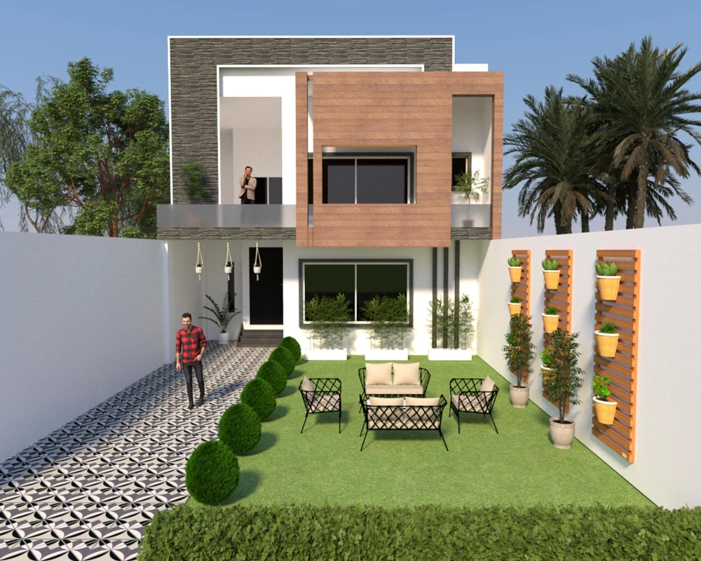 تصميم فيلا صغيرة 150 متر